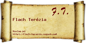 Flach Terézia névjegykártya